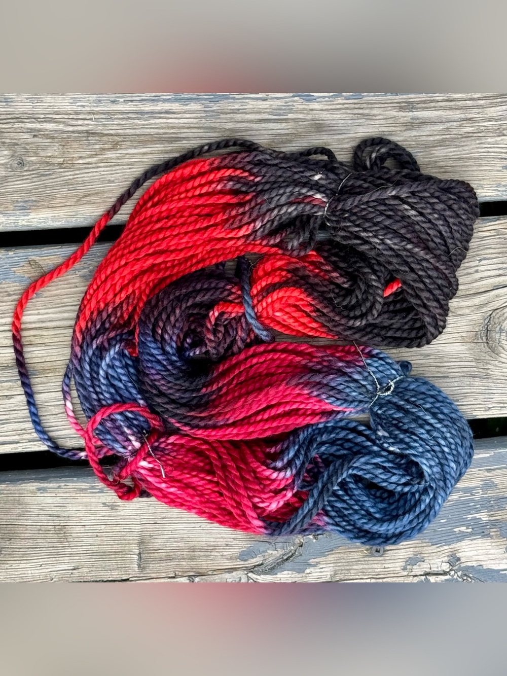 Hand Dyed Super Bulky Merino Yarn | Gothic Blood Moon | 115g OOAK
